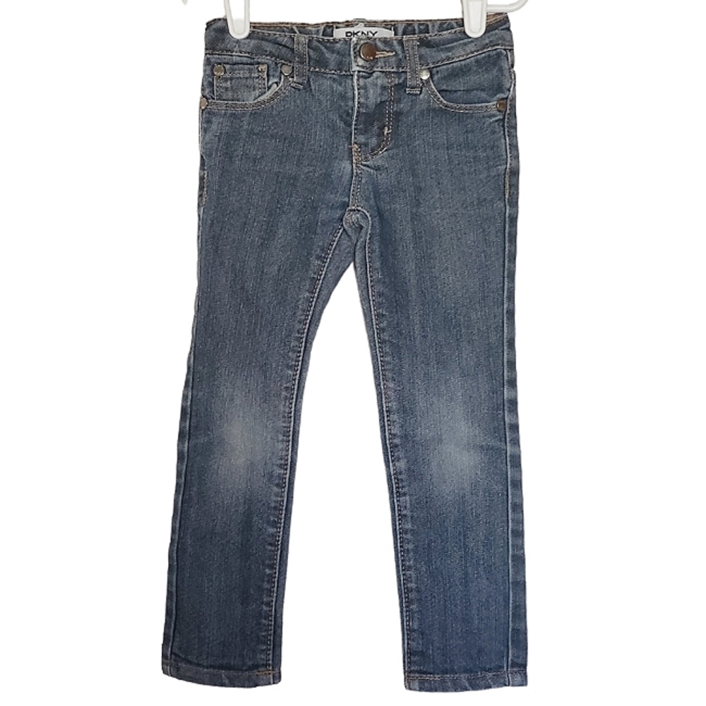 K1250 * DKNY Girls Jeans Medium Wash Denim Size 4